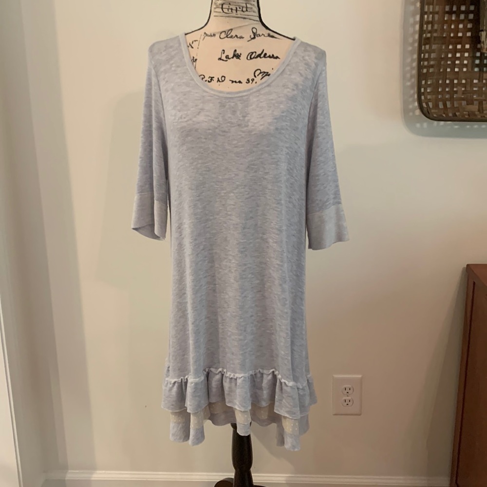 Easel Light Gray Mini Dress